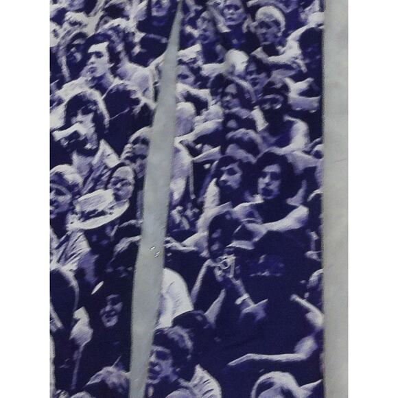 Vintage 1970s Campus Slacks Baron Wolman Woodstock Photo Print Bell Bottom Jeans - Picture 13 of 16